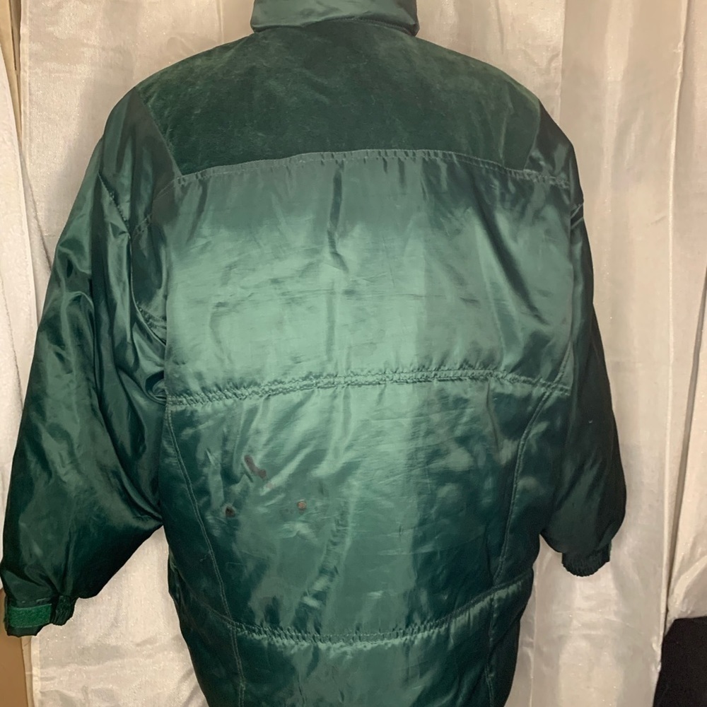 Vintage 90s Triple Fat Goose Down Coat Winter Jacket Parka Size large green - Picture 11 of 16